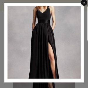 Vera Wang Black Halter Top Dress